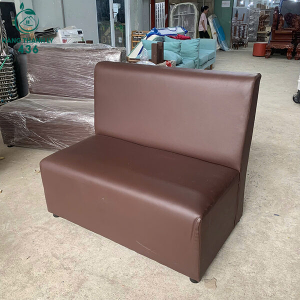 sofa bang boc da cu dai 1m mau nau 2