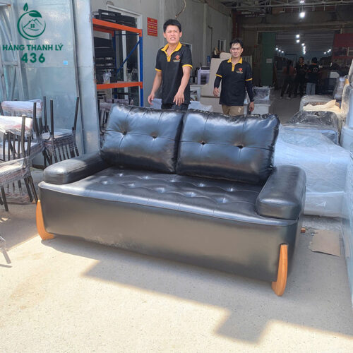 Sofa Băng Cũ 1M8 Da Màu Đen 2 Chỗ Ngồi 3 sofa bang cu da mau den 2 cho ngoi 1