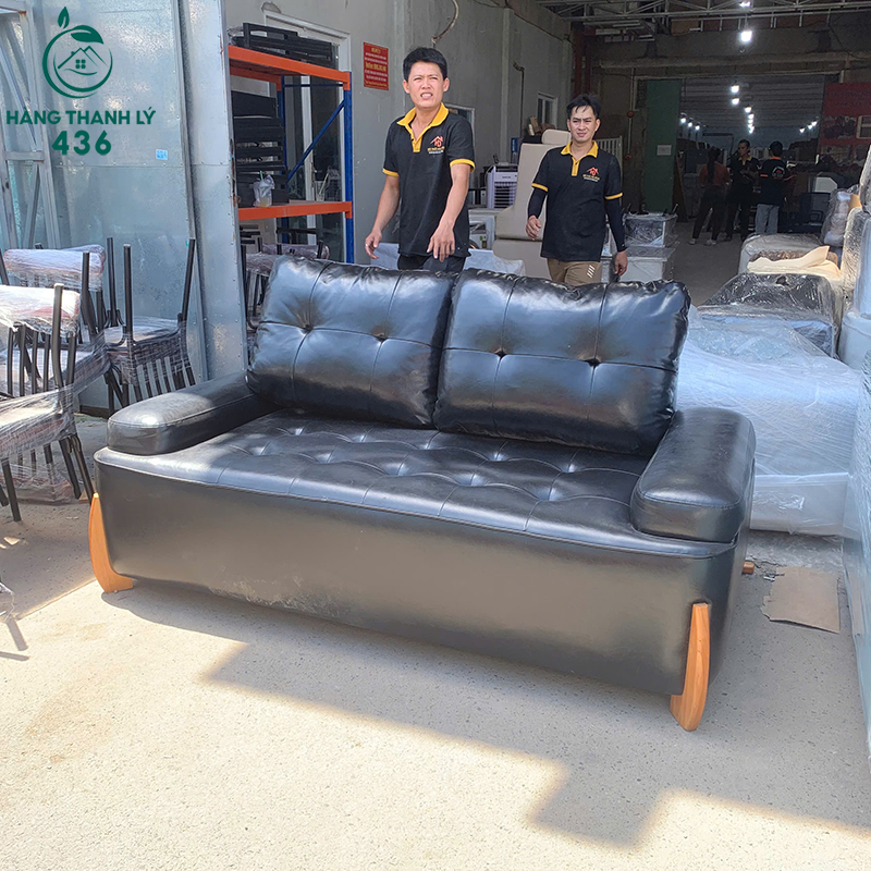 Sofa Băng Cũ 1M8 Da Màu Đen 2 Chỗ Ngồi 5 sofa bang cu da mau den 2 cho ngoi 1