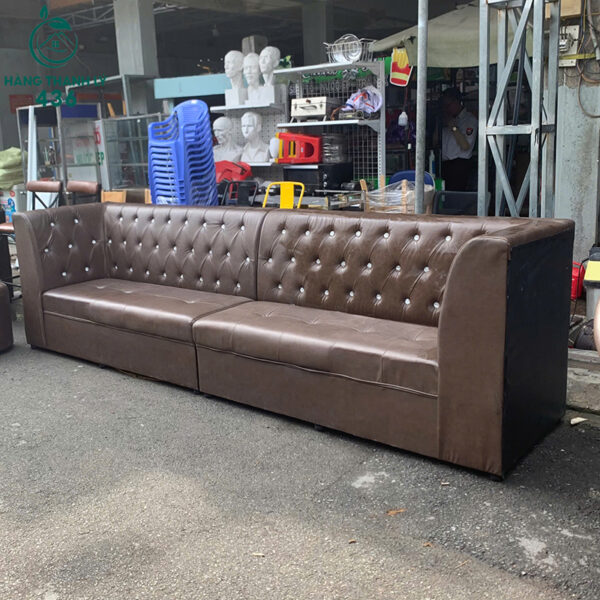 sofa bang dai 3m2 cu boc da mau nau chan nut 2