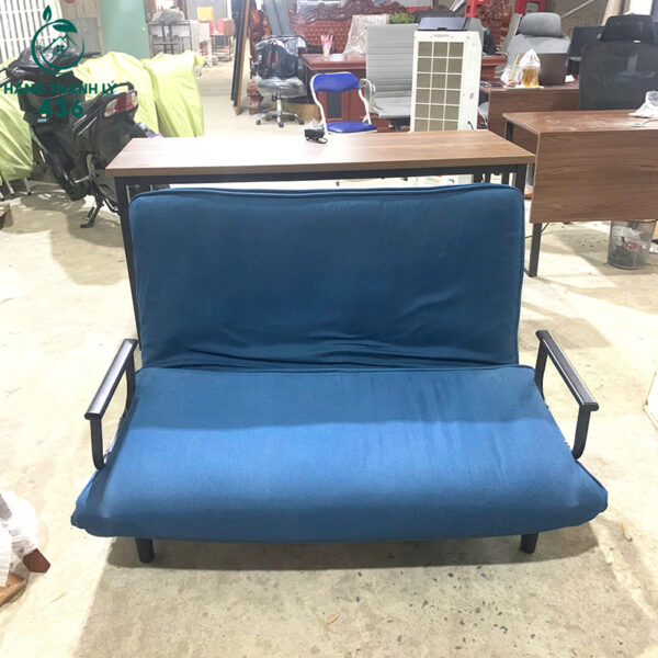 sofa bed cu 1m15 boc vai mau xanh 1