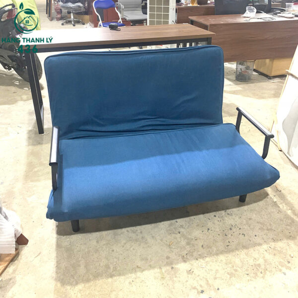 sofa bed cu 1m15 boc vai mau xanh 2