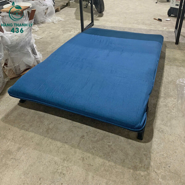 sofa bed cu 1m15 boc vai mau xanh 3
