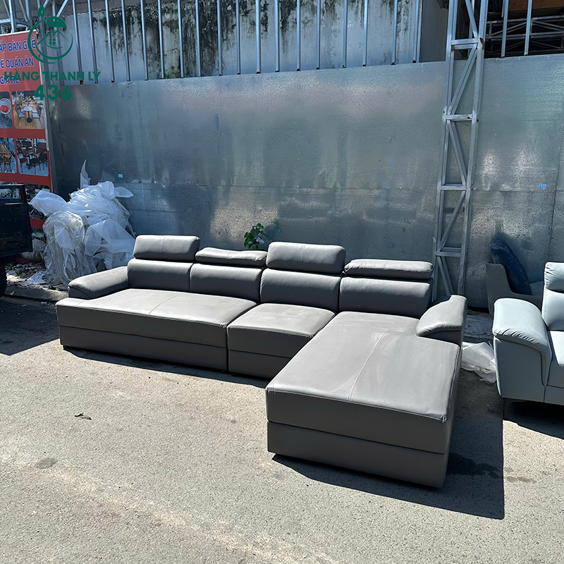 Sofa Góc L Cũ 3M2 Bọc Da Cao Cấp Có Tựa Đầu 6 sofa goc l cu 3m2 boc da cao cap co tua dau 2