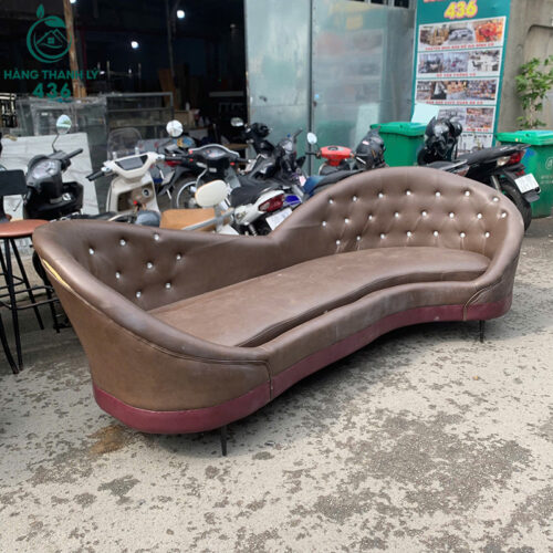 sofa thu gian cu dang cong boc da nau 1