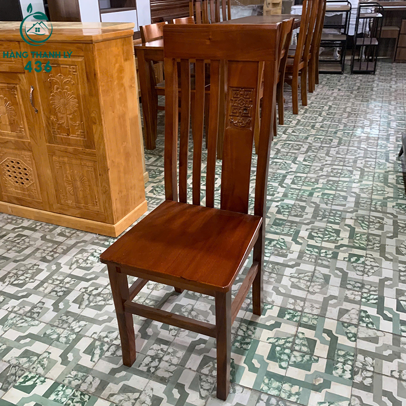 Thanh Lý Ghế Ăn Gỗ Màu Nâu Tựa Lưng Cao Mới 99% (Nhiều Mẫu) 4 thanh ly ghe an go mau nau tua lung cao moi 99 nhieu mau 1
