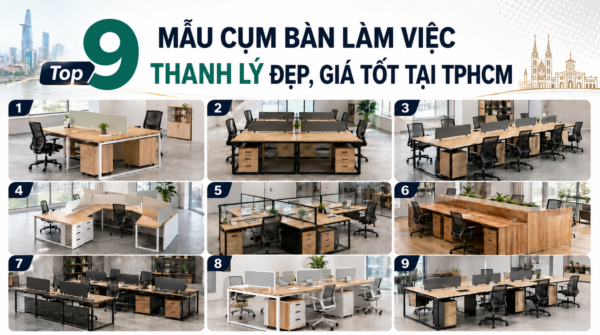 Top 9 Mẫu Cụm Bàn Làm Việc Thanh Lý Đẹp, Giá Tốt Tại TPHCM 76 cụm bàn làm việc