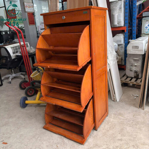 Tủ Đựng Giày Dép Cũ 65CM Ba Ngăn Lật Có Hộc Kéo 3 tu dung giay dep cu ba ngan lat co hoc keo 1