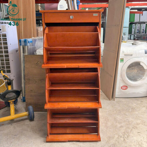 Tủ Đựng Giày Dép Cũ 65CM Ba Ngăn Lật Có Hộc Kéo 2 tu dung giay dep cu ba ngan lat co hoc keo 2