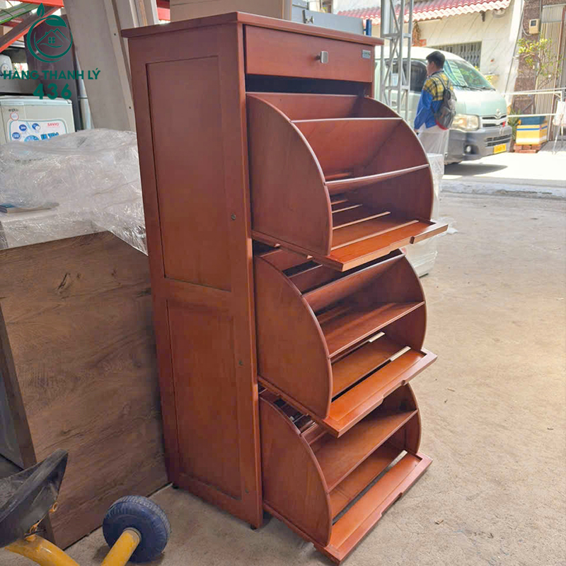 Tủ Đựng Giày Dép Cũ 65CM Ba Ngăn Lật Có Hộc Kéo 8 tu dung giay dep cu ba ngan lat co hoc keo 5