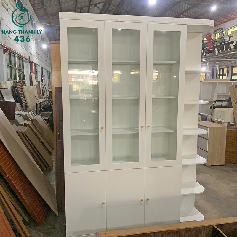 Tủ Hồ Sơ Cũ 1M8 Màu Trắng Kèm Cánh Kính 5 tu ho so cu mau trang kem canh kinh 1 1