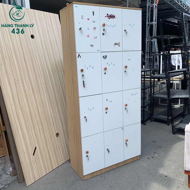 Tủ Locker Cũ 90CM 12 Ngăn Gỗ Tiện Lợi 4 tu locker cu 12 ngan go tien loi 1