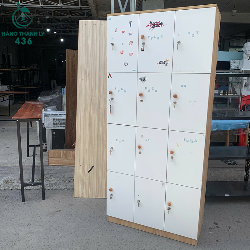 Tủ Locker Cũ 90CM 12 Ngăn Gỗ Tiện Lợi 5 tu locker cu 12 ngan go tien loi 2