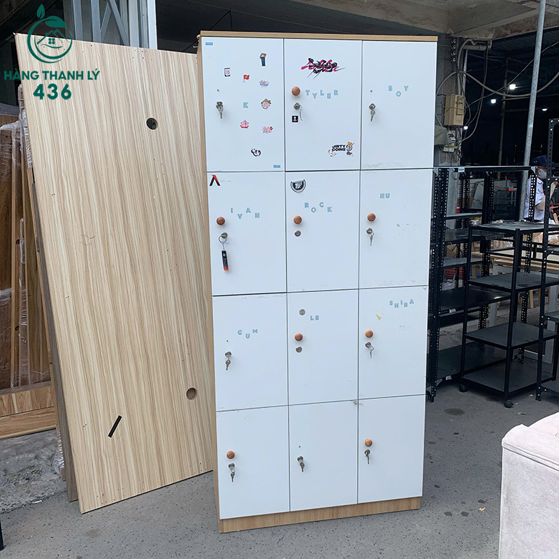 Tủ Locker Cũ 90CM 12 Ngăn Gỗ Tiện Lợi 6 tu locker cu 12 ngan go tien loi 3