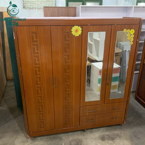Tủ Quần Áo Cũ 1M8 4 Cánh Gỗ Có Gương Tiện Dụng 4 tu quan ao cu 1m8 4 canh go co guong tien dung 1