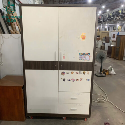 Thanh Lý Bàn Ghế Cũ, Mua Bán Đồ Nội Thất Cũ Giá Rẻ TPHCM 212 tu quan ao cu 2 canh go mdf co ngan keo 1