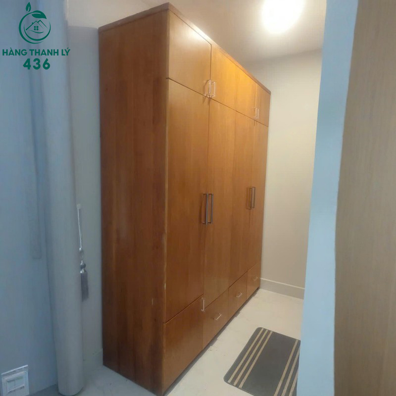 Tủ Quần Áo Cũ 2M Vân Gỗ Nâu Nhiều Cánh 4 tu quan ao cu 2m van go nau nhieu canh 1