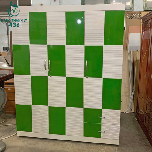tu quan ao go cu 1m6 3 canh phoi trang xanh 2 1