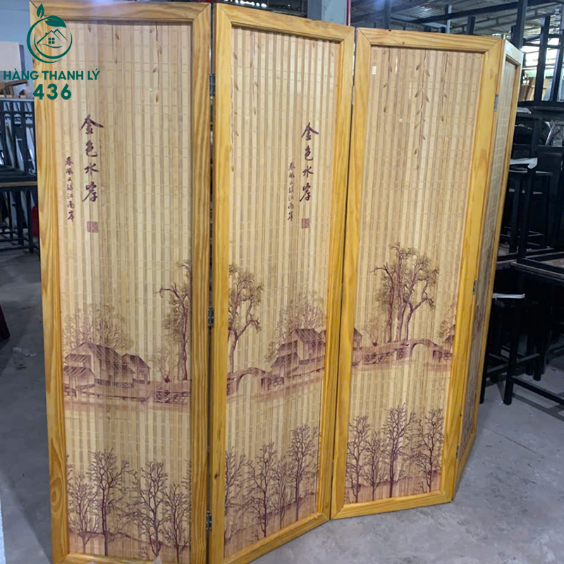 Vách Ngăn Cũ 4 Cánh Hoa Văn Phong Cảnh 6 vach ngan cu 4 canh hoa van phong canh 3