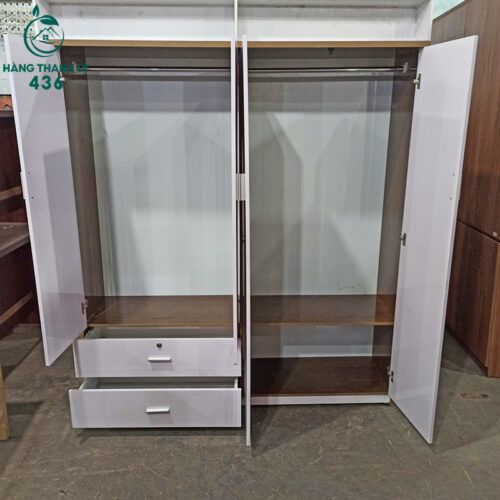 Tủ Quần Áo 4 Cánh Cũ Có 2 Hộc Kéo 3 1m6x1m8 1 copy