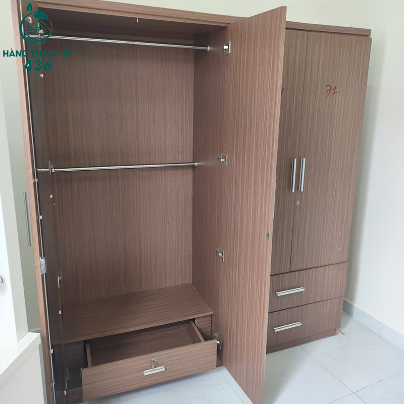 Tủ Quần Áo Gỗ 4 Cánh Cũ Nhiều Ngăn 1M8 5 1m8×54 cao 2m 1 tu va 32 trieu5 copy