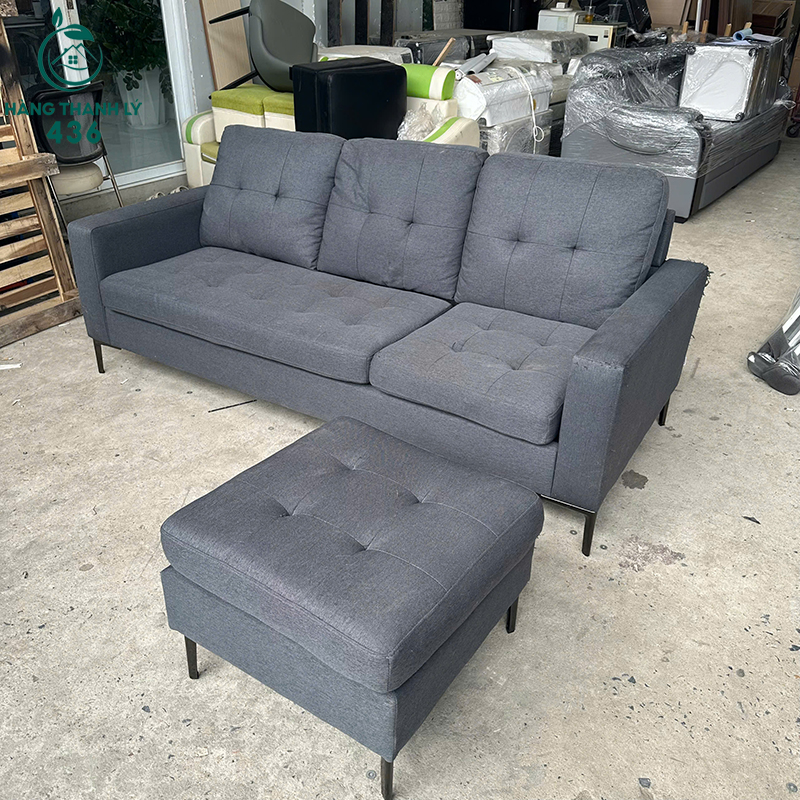 Bộ Sofa Nỉ Cũ Màu Xám Kèm Đôn Và Bàn Trà 8 2 trieu 2 copy