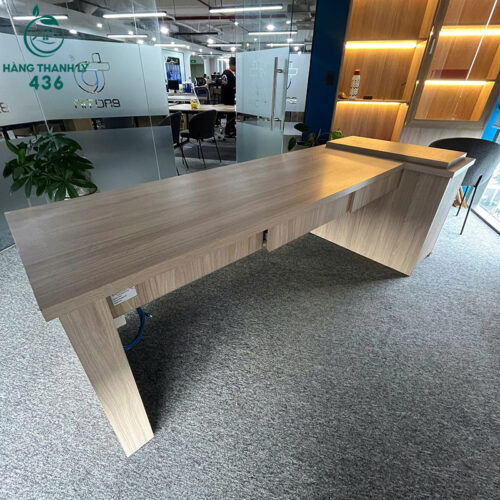 Bàn Giám Đốc Cũ 2m3 Có Tủ Phụ Liền Bàn 4 ban giam doc cu 2m3 co tu phu lien ban 2