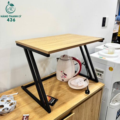Bàn Kệ Mini Cũ Khung Sắt Mặt Gỗ 3 ban ke mini cu khung sat mat go 1