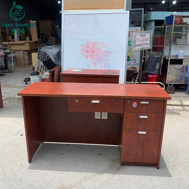 Bàn Làm Việc Cũ 1m4 Có Hộc Tủ 8 ban lam viec cu 1m4 co hoc tu 3