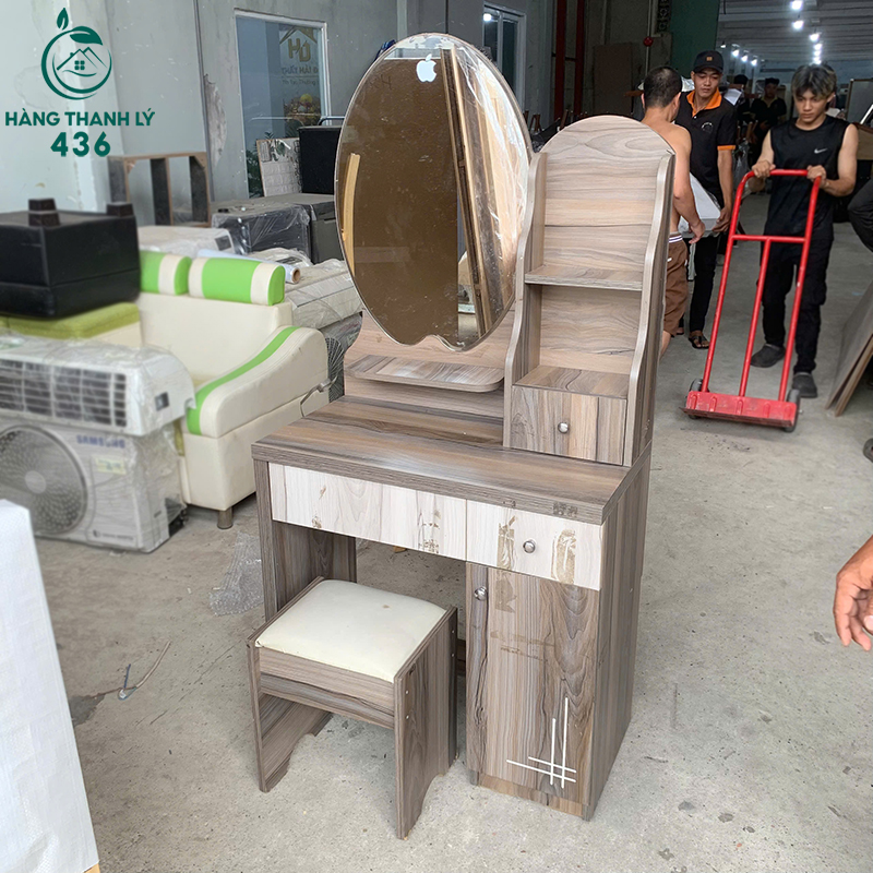 Bàn Trang Điểm Cũ Có Gương Oval Và Ghế 6 ban trang diem cu co guong oval va ghe 3