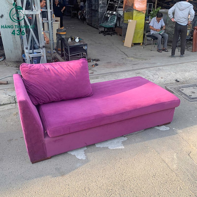 Băng Sofa Cũ Màu Tím Có Gối Tựa 1M8 4 bang sofa cu mau tim co goi tua 1