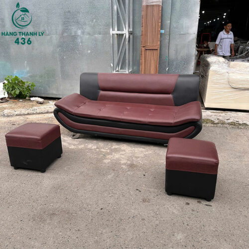 bo sofa da cu do den kem 2 don vuong 3