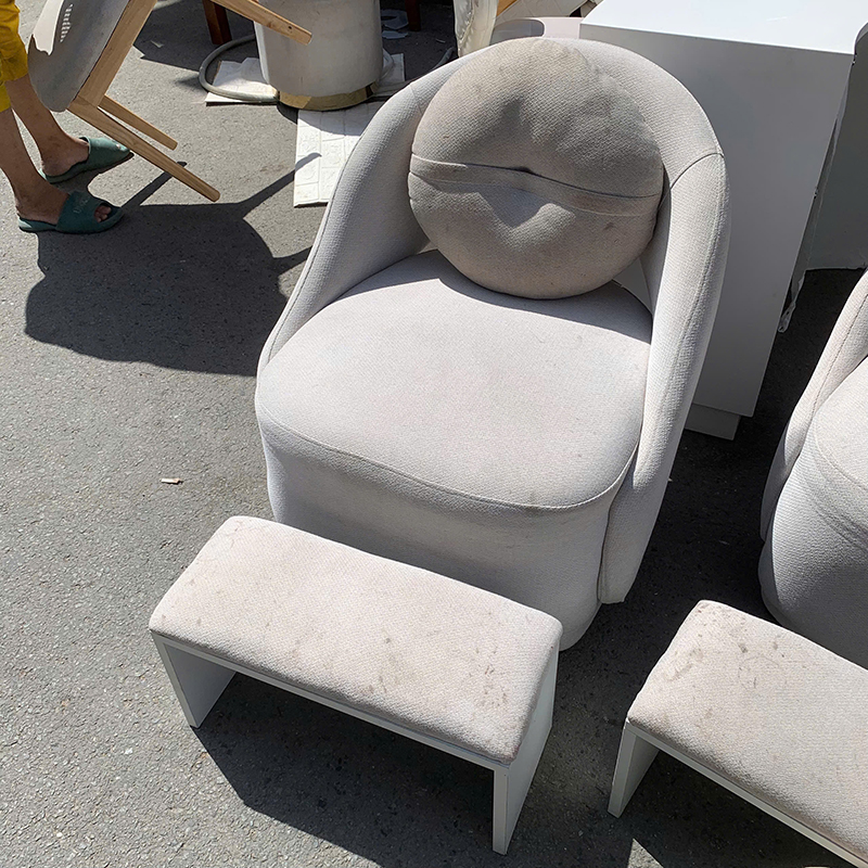 Ghế Sofa Đơn Bo Cong Bọc Nỉ Màu Kem 4 ghe sofa don bo cong boc ni mau kem 1