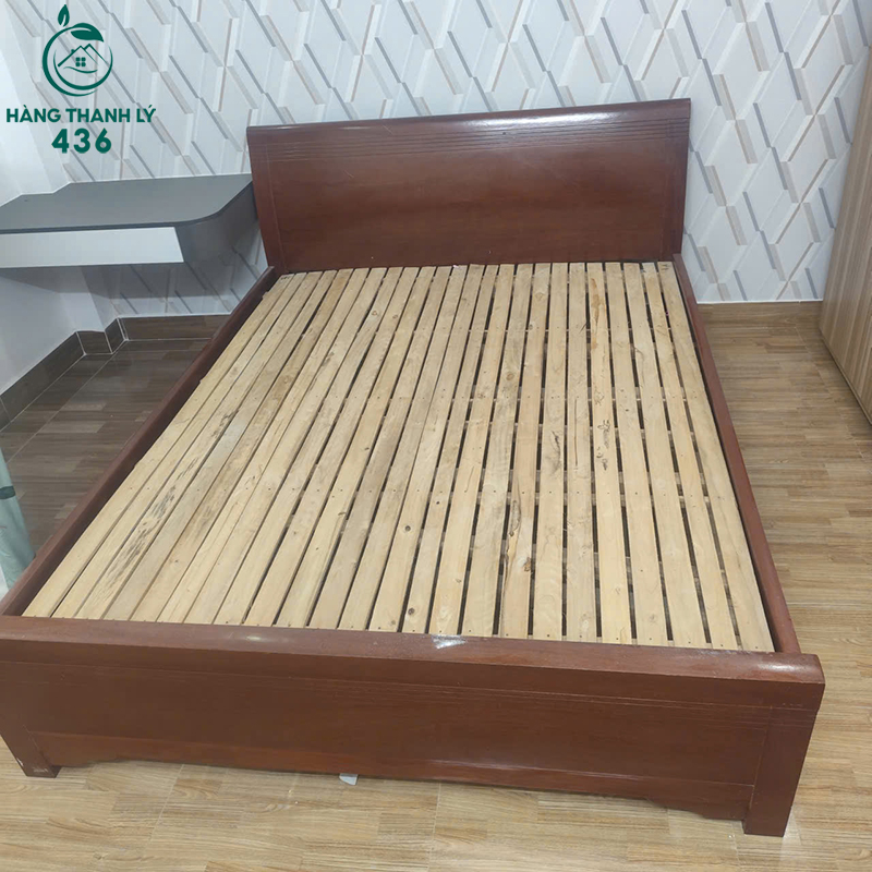 Giường Ngủ Gỗ Cũ Màu Nâu 2 giuong ngu go cu mau nau
