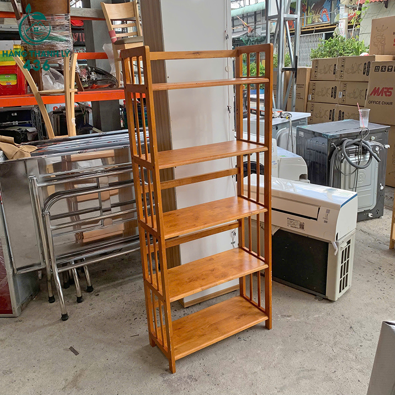 Kệ Sách Gỗ Cũ Dáng Cao Gọn Gàng (Nhiều Mẫu) 6 ke sach go cu dang cao gon gang 2