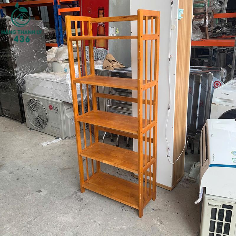 Kệ Sách Gỗ Cũ Dáng Cao Gọn Gàng (Nhiều Mẫu) 7 ke sach go cu dang cao gon gang 3