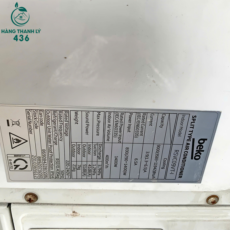 Máy Lạnh Beko Cũ Inverter 1HP 7 may lanh beko cu inverter 1hp 2