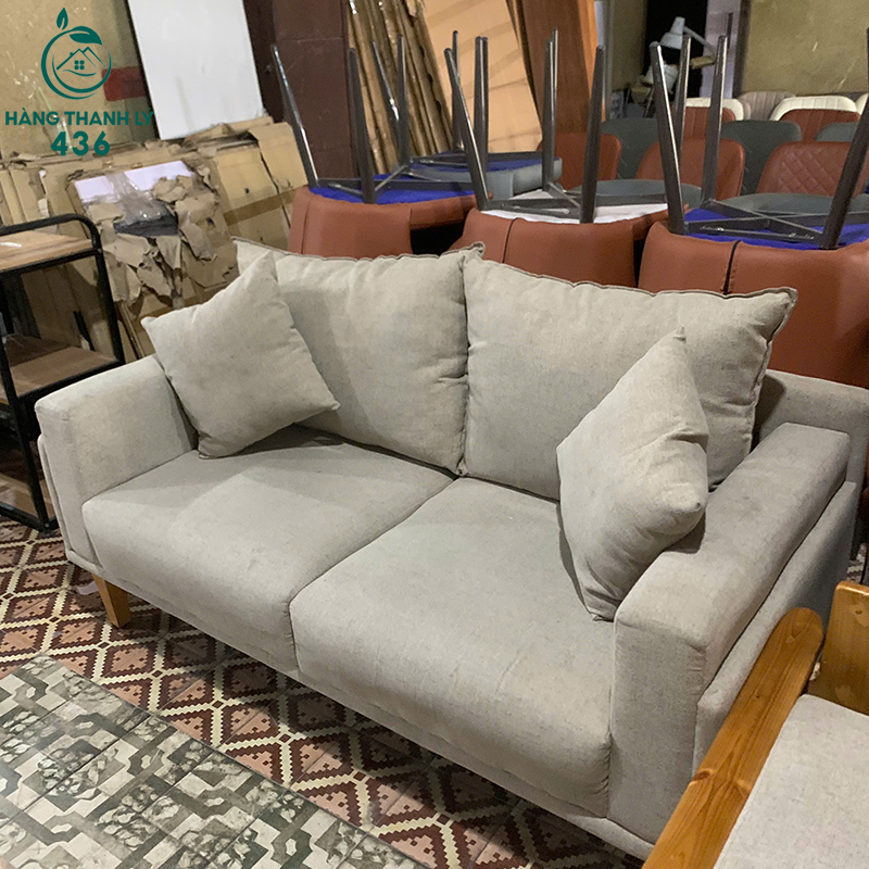 Sofa Băng 2 Chỗ Cũ Bọc Vải Màu Kem 5 sofa bang 2 cho cu boc vai mau kem 2