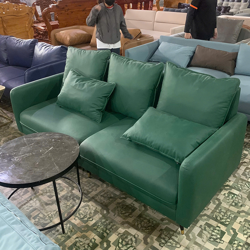 Sofa Băng Bọc Da Màu Xanh Lá Cũ 3 sofa bang boc da mau xanh la cu 1