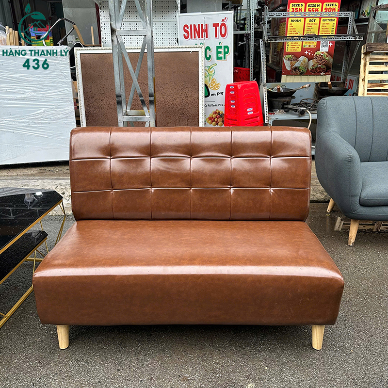 Sofa Băng Da Nâu Cũ Chân Gỗ 4 sofa bang da nau cu chan go 1