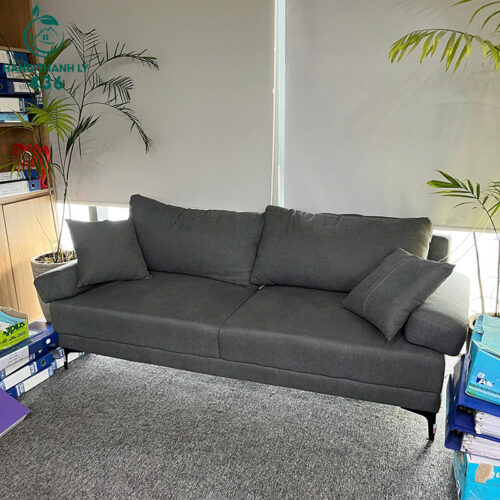 Sofa Băng Vải Cũ Màu Xám Đậm Hiện Đại 2 sofa bang vai cu mau xam dam hien dai 2