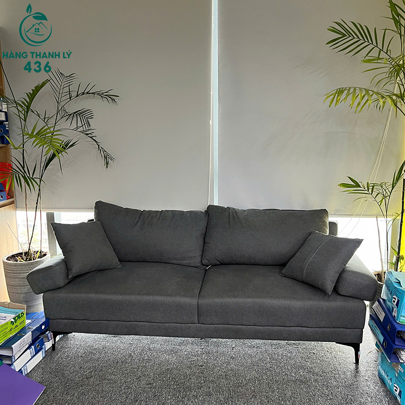 Sofa Băng Vải Cũ Màu Xám Đậm Hiện Đại 7 sofa bang vai cu mau xam dam hien dai 3