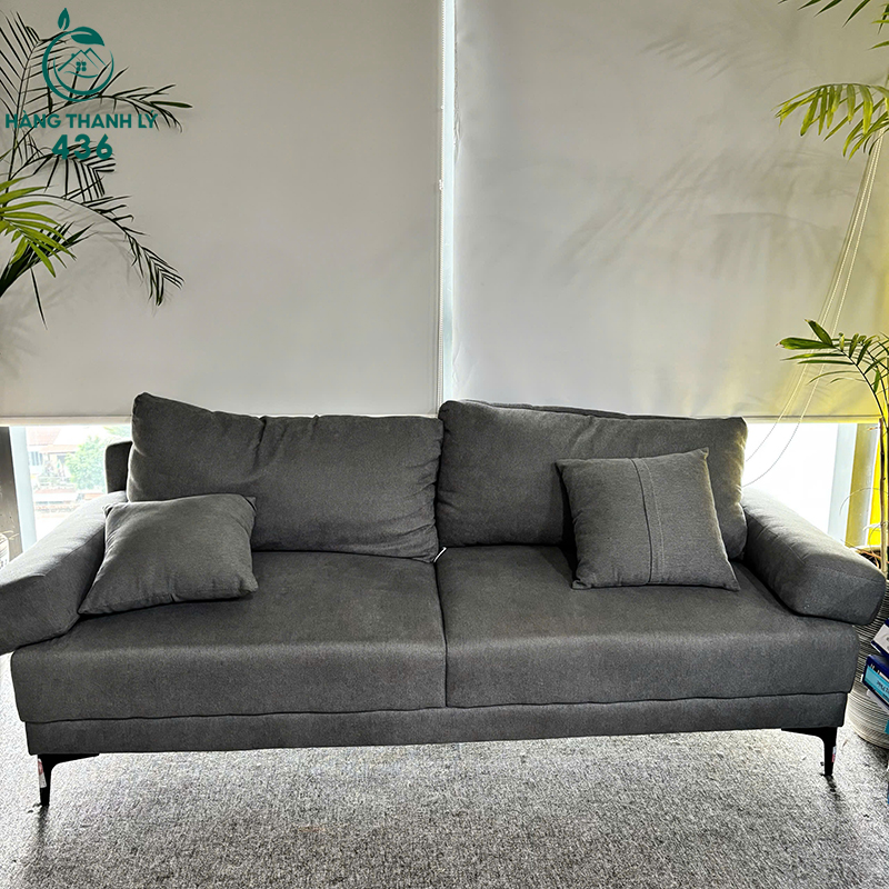 Sofa Băng Vải Cũ Màu Xám Đậm Hiện Đại 8 sofa bang vai cu mau xam dam hien dai 4