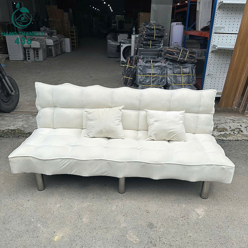 Sofa Bed Bọc Da Trắng Chần Ô Cũ 5 sofa bed boc da trang chan o cu 2