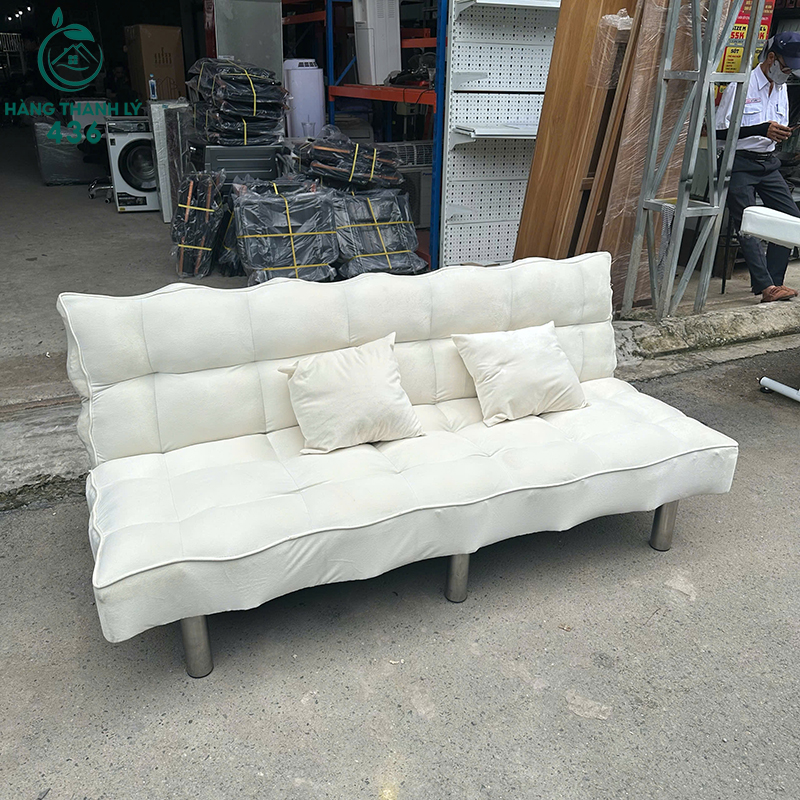 Sofa Bed Bọc Da Trắng Chần Ô Cũ 6 sofa bed boc da trang chan o cu 3