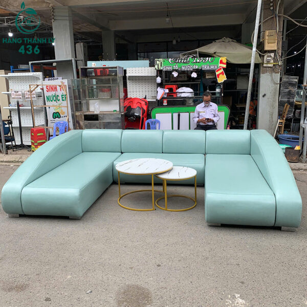 sofa goc chu u cu boc da mau xanh ngoc 3