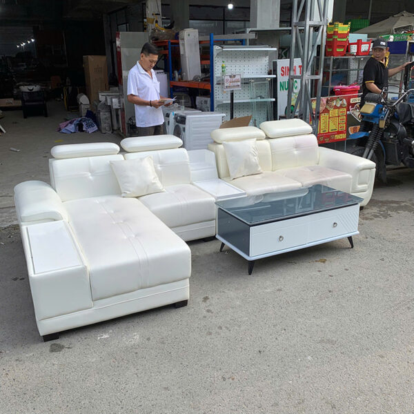 sofa goc l boc da cu mau trang sang trong 3m4 3