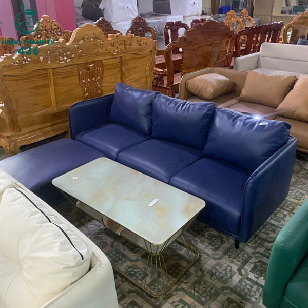 sofa goc l boc da cu mau xanh 1