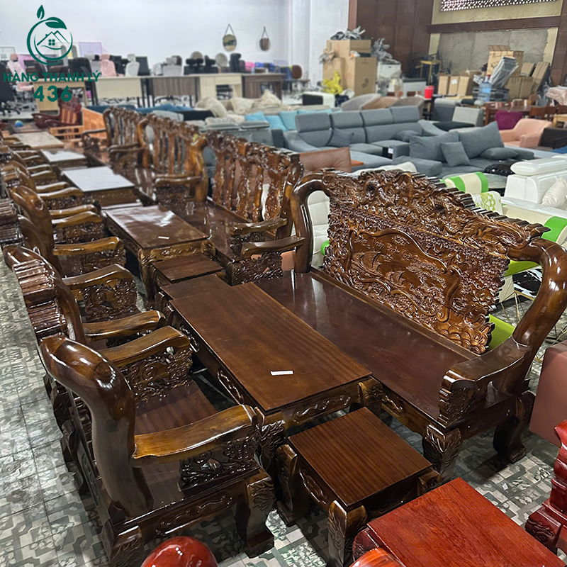 Thanh Lý Bộ Salon Gỗ Thuận Buồm Xuôi Gió Tay 12 Mới 99% 5 thanh ly bo salon go thuan buom xuoi gio tay 12 moi 99 1