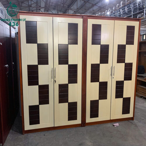 Tủ Quần Áo 4 Cánh Caro Cũ 2M33 5 tu quan ao 4 canh caro cu 2m33 1 1